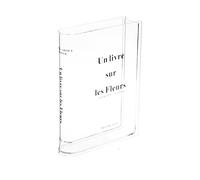 Katnetoly Libro Vaso Vaso Acrilico INS Fiore Decorazione Domestica Europa Desktop Ornamento Regalo, Nero Trasparente