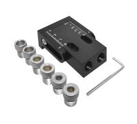 Katnetoly Localizzatore di Fori Obliqui per la Lavorazione del Legno con Angolo di 15 Gradi Kit di per Fori Tascabili da 8 Pezzi per Strumenti per la Lavorazione del Legno