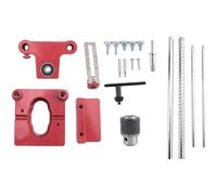 Katnetoly Localizzatore di Perforazione Localizzatore di Perforazione Interamente nel Metallo con Scala Precisione Regolabile Strumento di Perforazione Fai-Da-Te per la Lavorazione del Legno