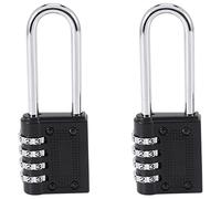 Katnetoly Lucchetto un Combinazione per Esterno da 2 Pezzi Lucchetto con Lungo 6,5 Cm Lucchetto con Combinazione Ripristinabile Impermeabile un 4 Cifre