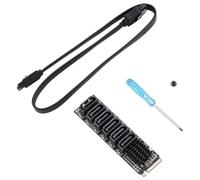 Katnetoly M.2 MKEY PCI-E Scheda Riser M.2 NVME Un SATA3.0 PCIE Un 6Gpbsx6-Porta Scheda di Espansione ASM1166 Supporto Funzione PM