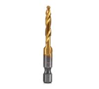 Katnetoly M5x0.8mm Codolo Esagonale Placcato In Titanio HSS Filettatura Punte da Trapano Vite Macchina Rubinetto Composto Smussatore Aperto
