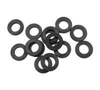 Katnetoly M6 Rondella Piana In Gomma Plastica Nera Distanziatore Piano Guarnizione Isolante per Vite Bullone