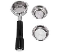 Katnetoly Macchina da Caffè Espresso Professionale Fondo da 58 Mm nel Acciaio Inossidabile con Cestello Filtrante un Tazza Singola e Doppia