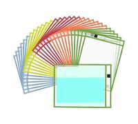 Katnetoly Maniche Riutilizzabili Cancellabili A Secco, Buste di Plastica per Documenti, Protezioni per Pagine per Insegnanti, Aule, Forniture per Ufficio, 30 Pezzi