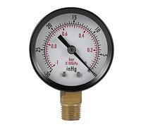 Katnetoly Manometro - 0 ~ -30inHg 0 ~ -1 bar Mini quadrante pressione aria barometro metri Vacuometro quadrante scala doppia nero