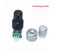 Katnetoly Manopola di Regolazione 'Encoder A Doppio ASSE EC11EBB24C03 EC110701N2B Cappucci Solidi in Lega di Alluminio Manopola dal Design Speciale Nera