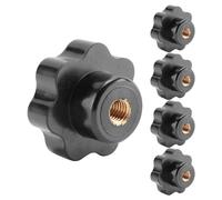 Katnetoly Manopole di serraggio nere a,filetto femmina diametro 8mm,diametro testa 40mm,5 pezzi