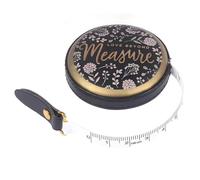 Katnetoly Metro A Nastro Telescopico Portatile In Stile Vintage da 5 Piedi - Mini In Similpelle con Motivo Floreale, Ottimo per Cucire, Confezione da 1