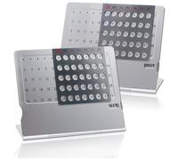 Katnetoly Mini Calendario da Tavolo da 2 Confezioni, Calendario Perpetuo In Lega di Alluminio, Calendario da Tavolo Mensile Piccolo Regolabile