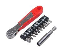 Katnetoly Mini Chiave A Cricchetto con Regolazione Bidirezionale con di Prolunga Adatta per Utensili da Trapano e Cacciavite