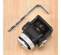 Katnetoly Mini Hot Shoe Mount Monitor Microfono Supporto Flash Vite da 1/4 di Pollice Staffa per Videocamera Testina per Treppiede per Accessori per Monitor Flash