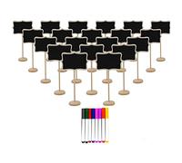 Katnetoly Mini Lavagna da 20 Pezzi con Supporto per Cavalletto, Etichette per Alimenti per Buffet di Feste, Lavagna per Cartelli per Bacheche, Matrimoni