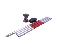 Katnetoly Mini Prisma A 360 Gradi per Stazioni Totali di Tipo Svizzero, Sostituisce il Prisma Mini GRZ101 per Rilievi + 4 Aste con Borsa Morbida + un Livello A Facile da Utilizzare.