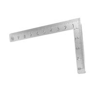 Katnetoly Mini Quadrato 10X5Cm Righello Angolare nel Acciaio Inossidabile da 90 Gradi Righello Girevole Piccolo per La Lavorazione del Legno