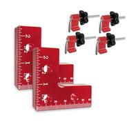 Katnetoly Mini Squadre di Posizionamento A 90 Gradi, Confezione da 2, Squadre di Serraggio In Lega di Alluminio per La Lavorazione del Legno, Squadre di Montaggio di Serraggio