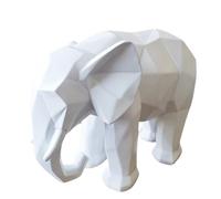 Katnetoly Moda Astratta Stampa 3D Statua di Elefante Ornamenti in Resina Decorazione della Casa Accessori Regalo Scultura Geometrica di Elefante