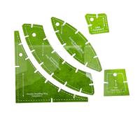 Katnetoly Modelli Poligonali Trasparenti per Cucito Fai da Te e Quilting Stencil per Cucito Strumento Pratico Fatto A Mano Artigianale 5 Pezzi