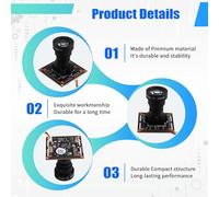 Katnetoly Modulo di Telecamera CCTV Analogica 5MP 1200TVL con Lente da 35 Mm, Ideale per Microscopio Fai-da-Te, Telescopio, Telecamera per Auto, Campanello Video Pal