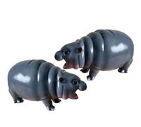 Katnetoly Moo Dengs, Moo Dengs Baby Pigmei Hippopotami da Collezione, per Bambini, Statuetta Piccola da Tavolo, Ippopotamo