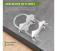 Katnetoly Morsetto per Albero a Doppia Antenna Morsetto a V con Bulloni a U Kit Staffa di Montaggio da Montante a Montante Resistente Antiruggine per TV, CB (3 Set)