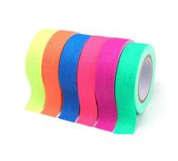 Katnetoly Nastri In Cotone con Luminescenza UV Nastro per Feste al Neon Avvertimento di Sicurezza Nastro al Neon Nastro UV Puntelli per Palcoscenici per Matrimoni Casa Durevole Facile da Usare