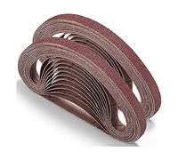 Katnetoly Nastro Abrasivo Confezione 24 1/2X18 Pollici Assortimento Nastri Levigatori per Levigatrice Ad Aria in Ossido Alluminio, Utensile Levigatrice a Nastro per la Lavorazione del Legno