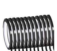 Katnetoly Nastro Gessato per Lavagna Bianca 12 Rotoli Nastro Sottile per Grigliatura per Lavagna Bianca Sottile da 1/8 Pollice (Nero)