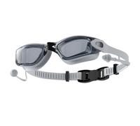 Katnetoly Occhialini da Nuoto Grigi Tappi per Le Orecchie Integrati Occhialini da Nuoto Impermeabili e Antiappannamento per Uomo e (Luce Piatta)