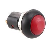 Katnetoly On-Off A Scatto Pulsante Impermeabile 12 mm di Spinta Interruttore SPST 2A IP67, Rosso