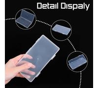 Katnetoly Organizzatore con Coperchio Incernierato Piccolo Rettangolo Vuoto Mini Contenitori di Stoccaggio Trasparente in Plastica per la Raccolta di Perline