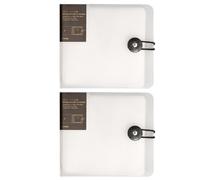 Katnetoly Organizzatore Trasparente per CD e Dvd, in Plastica con Fibbia, Copertina Album A Sacco.