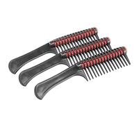 Katnetoly Pacco di Capelli Da 3 Pacchi, Rullo A Pettine, Pettine A Rullo Districante Pettine A Rullo Integrato, Pettine Anti-Impiombatura per Parrucchiere