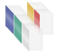 Katnetoly Pack 50 Coperchi di Report Chiari con Barre Scorrevoli, 70 Fogli, Barre di Rilegatura Trasparenti da 9 mm per le Cartelle di Ripresa