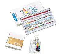 Katnetoly Palette di Colori Pronta per il Viaggio, Mini di Colori da Viaggio In Acrilico, di Colori Mini con Clip per Raccoglitore,C