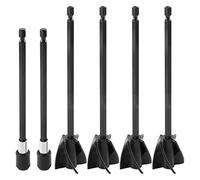 Katnetoly Palette per Miscelatore per nel Resina Epossidica per Trapano, 4 Pale per Miscelatore per Trapano nel Resina Riutilizzabili e Aste di Prolunga 2 Pezzi