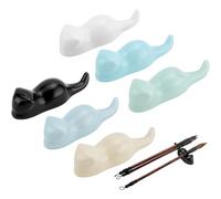 Katnetoly Pannello Pennello REST RETTO 6 Pezzi Porta di Porcellana per la Pittura Della Calligrafia Arte 6 Colori Penna Ceramica Porta