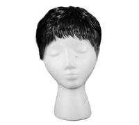 Katnetoly Parrucca Corta da, Parrucca per Capelli Corti, Capelli con Parrucche per Donne e Ragazze Durevoli (Nero)