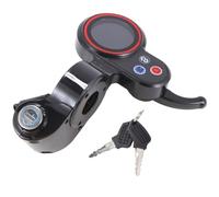 Katnetoly Parti per Scooter Display LCD A 6 Pin con Chiave per Display Scooter Elettrico con Parti di Ricambio per Cruscotto Strumento di Bloccaggio Nere