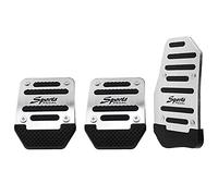 Katnetoly Pedali in Lega di Alluminio Antiscivolo per Auto in 3 Pezzi, Copripedale del Freno A Pedale 'Acceleratore Manuale Accessori di Ricambio Universali