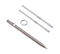 Katnetoly Penna A Sfera Compatta A Azione A Vite Sleek Mini, Colore Titanio, per L'Uso In Movimento