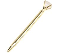 Katnetoly Penna a sfera in lega di penna a sfera Kawaii con grande penna di ricarica nera per diamanti Forniture per ufficio scuola di moda,