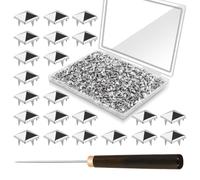 Katnetoly Per Abbigliamento per, Chiodi A Punta 10 Mm, Chiodi A Piramide 1300PCS, Chiodi Quadrati A Ganasce per Lavorazione Della Pelle.