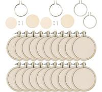 Katnetoly Per Art Crafts, Cerchio per Ricamo da 2 Pollici, Telaio per Ricamo Regolabile, Cerchio Rotondo Piccolo Mini Anelli di Legno per Ricamo in Bulk.