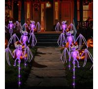 Katnetoly Per Decorazioni per Tombe/Giardini/Case/Halloween, 2 PACCHI di Luci da Giardino Solari da Esterno, per Regali di Festa di Halloween.