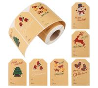 Katnetoly per Etichette Natalizie, per Etichette Regalo di Natale, 250 Pezzi/Rotolo Etichette per Regali di Natale per Regali di Festa, 6 Stili