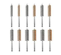 Katnetoly per Foro In Filo Metallico da 12 Pezzi Set di Spazzole per la Pulizia del Foro Set di Spazzole In Acciaio Inossidabile per Trapano Avvitatore A Percussione In 6 Dimensioni