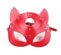 Katnetoly per Gatti da, per Gatti A metà Faccia, per Orecchie di Gatto in Pelle, Parti di Ricambio per Costume Cosplay, Rosso