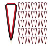 Katnetoly Per La Competizione Studentesca per La Festa, 100 Pezzi di Nastro da Collo con Clip A Scatto, Medaglia, Cordino per Premio, Supporto Piatto per Premio, Nero e Rosso