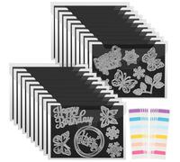 Katnetoly Per le Schede Che Producono Fogli di Stoccaggio da Stampo Magnetico da 40 Pezzi 20 Fogli A Doppia Faccia+ 20 Sacchetti di Stoccaggio per Tasca per la Conservazione Magnetica